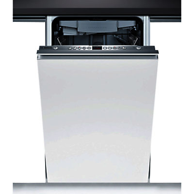 Bosch SPV69T00GB Integrated Slimline Dishwasher, Brushed Steel